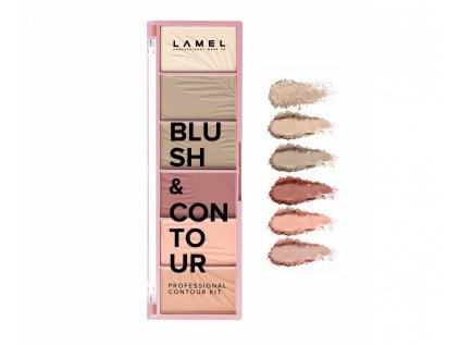 LAMEL Basic Blush & Contour paletka na kontúrovanie tváre 16 g