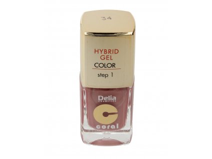 Delia Cosmetics Coral Hybrid Gel na nechty smalt č.34 nahá perla 11ml