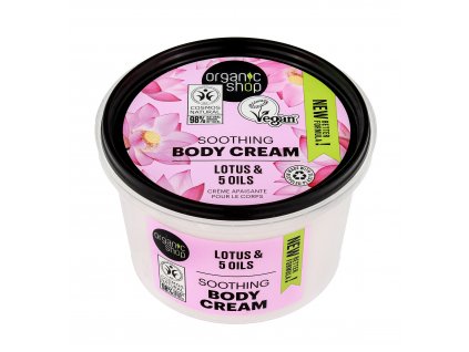 BIO SHOP Body Cream Upokojujúci telový krém - Lotus & 5 Oils 250 ml