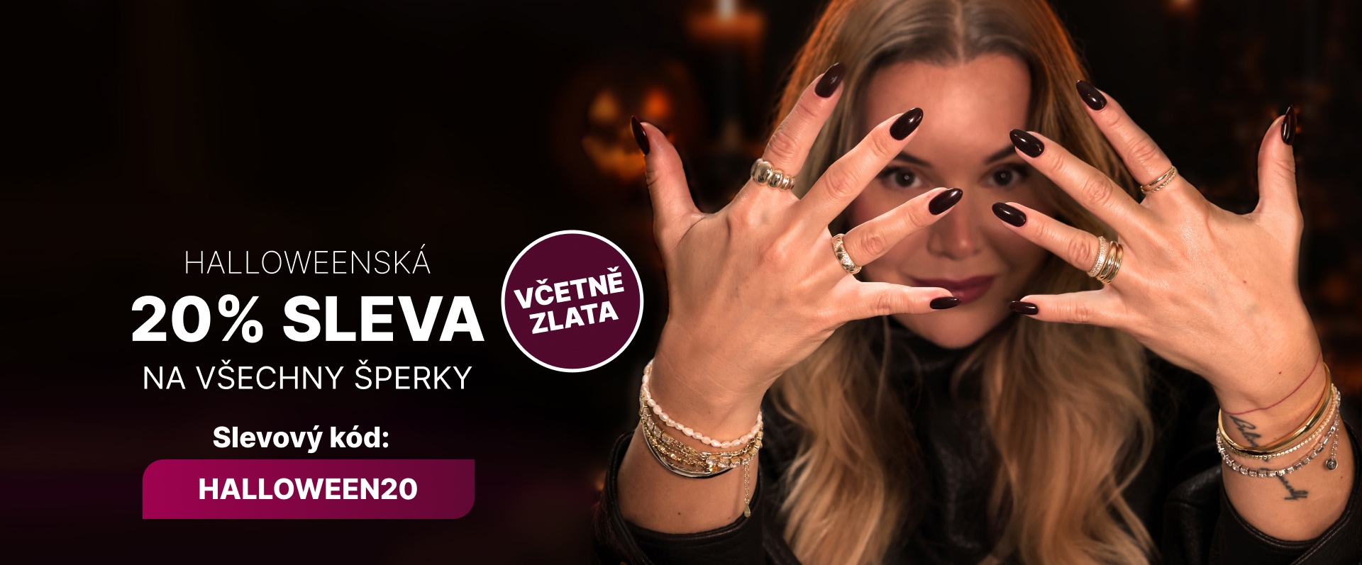 Halloween a 20% sleva na vše včetně zlata