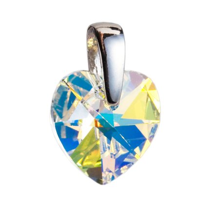 16496 stribrny privesek s krystaly swarovski ab efekt srdce 34003 2