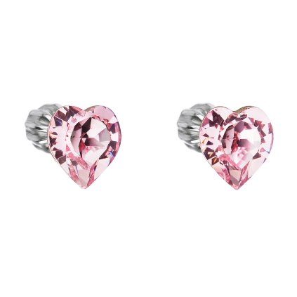 17012 stribrne nausnice pecka s krystaly swarovski ruzove srdce 31139 3