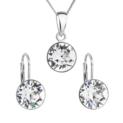 17369 sada sperku s krystaly swarovski nausnice a privesek bile kulate 39140 1