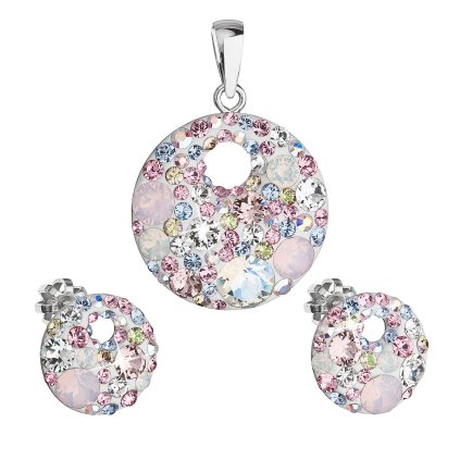 17777 sada sperku s krystaly swarovski nausnice a privesek mix ruzove kulate 39148 3