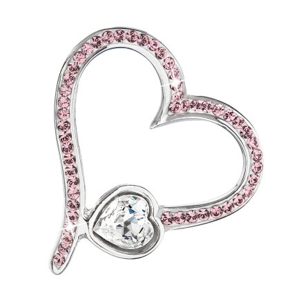 18131 stribrny privesek s krystaly swarovski ruzove srdce 34183 3