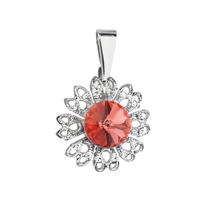 18203 privesek bizuterie se swarovski krystaly cervena kyticka 54032 3 padparadcha