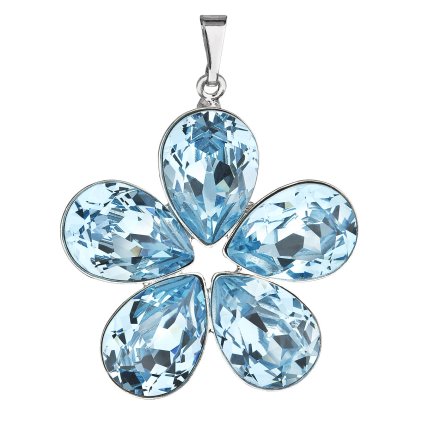 18251 privesek bizuterie se swarovski krystaly modra kyticka 54037 3 aqua