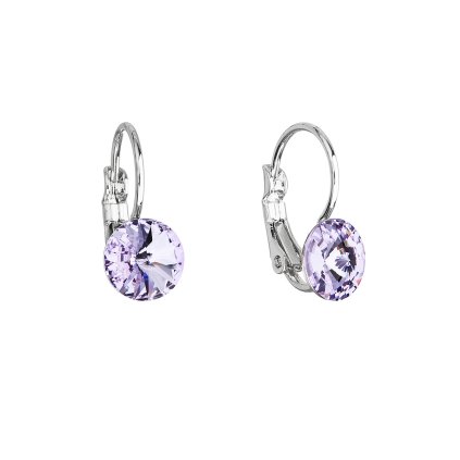 18443 nausnice bizuterie se swarovski krystaly fialove kulate 51031 3 violet