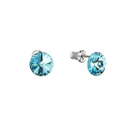 18584 nausnice bizuterie se swarovski krystaly modre kulate 51037 3 turquoise