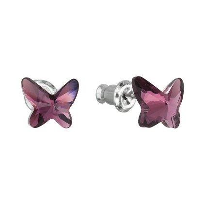 18758 nausnice bizuterie se swarovski krystaly fialovy motyl 51048 3