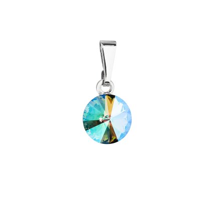19016 privesek bizuterie se swarovski krystaly zeleny fialovy kulaty 54018 5