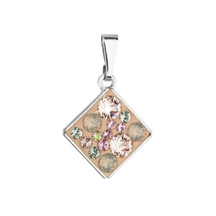 19061 privesek bizuterie se swarovski krystaly oranzovy kosoctverec 54020 3