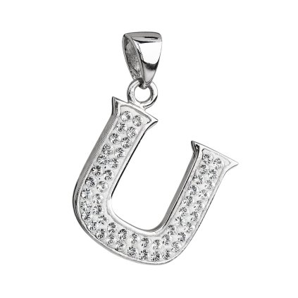 19799 stribrny privesek s krystaly swarovski bile pismeno u 34102 1