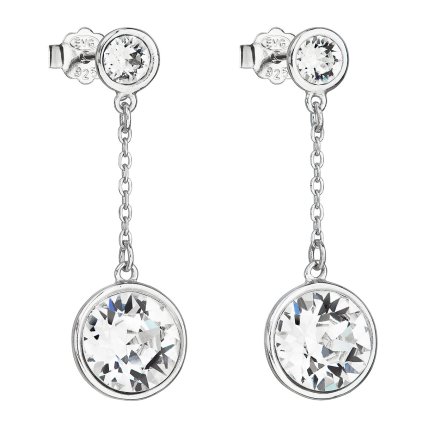 20567 stribrne nausnice visaci s krystaly swarovski bile kulate 31269 1