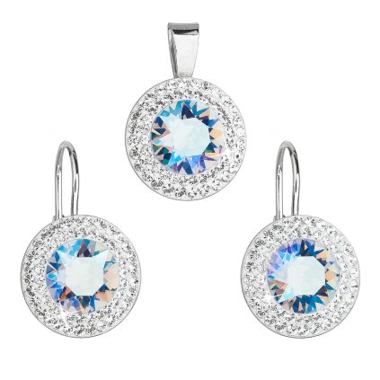 20681 sada sperku s krystaly swarovski nausnice a privesek modre kulate 39107 3 light sapphire shimmer