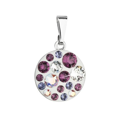 20813 privesek bizuterie se swarovski krystaly fialovy kulaty 54023 3 amethyst