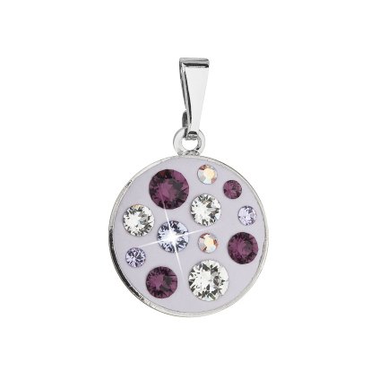 20822 privesek bizuterie se swarovski krystaly fialovy kulaty 54024 3