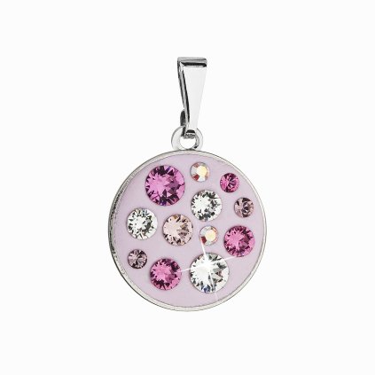20834 privesek bizuterie se swarovski krystaly ruzovy kulaty 54024 3