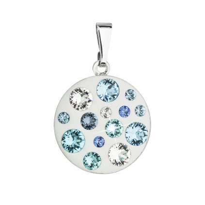 20867 privesek bizuterie se swarovski krystaly modry kulaty 54022 3