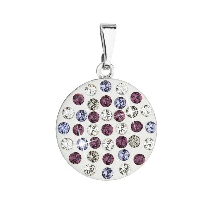 20885 privesek bizuterie se swarovski krystaly fialovy kulaty 54021 3 violet