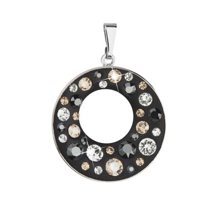 20924 privesek bizuterie se swarovski krystaly zlaty kulaty 54026 3