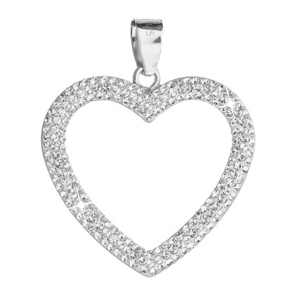 21086 stribrny privesek s krystaly swarovski bile srdce 34092 1