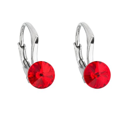 21125 stribrne nausnice visaci s krystaly swarovski cervene kulate 31230 3