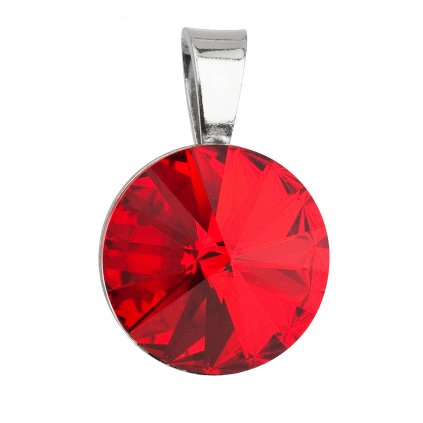 21146 stribrny privesek s krystaly swarovski cerveny kulaty rivoli 34112 3