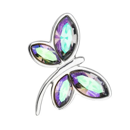 21398 stribrny privesek s krystaly swarovski modrozelena vazka 34211 5