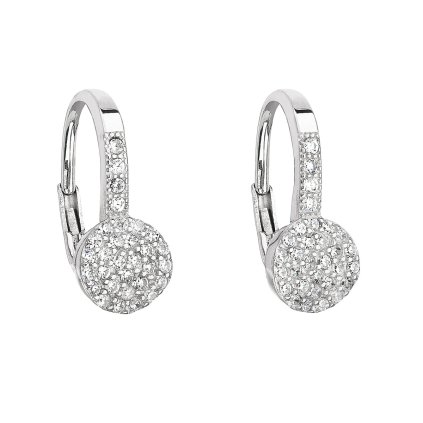 21929 stribrne nausnice visaci se zirkonem v bile barve 11203 1