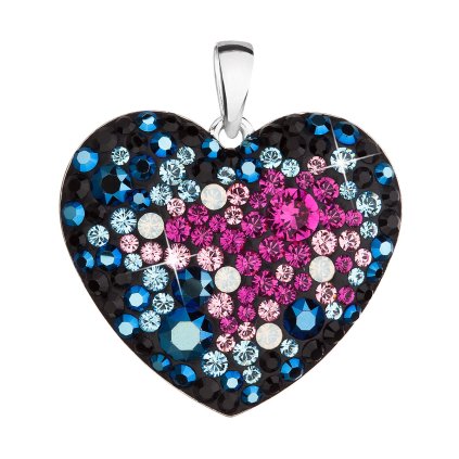 23600 stribrny privesek s krystaly swarovski mix barev srdce 34243 4 galaxy
