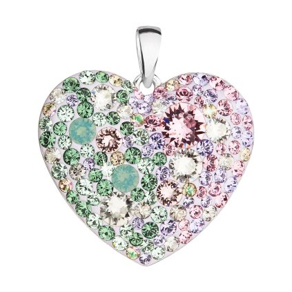 23603 stribrny privesek s krystaly swarovski mix barev srdce 34243 3 sakura