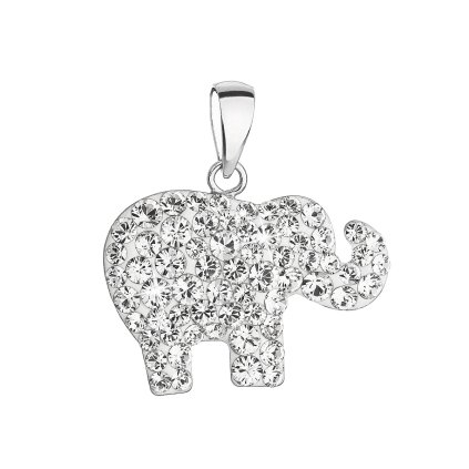 23858 stribrny privesek s krystaly swarovski bily slon 34247 1