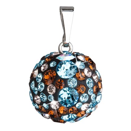 24335 stribrny privesek s krystaly swarovski mix barev kulaty 34081 3 aqua