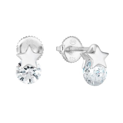 24506 stribrne nausnice pecka se zirkonem bila hvezdicka 11267 1