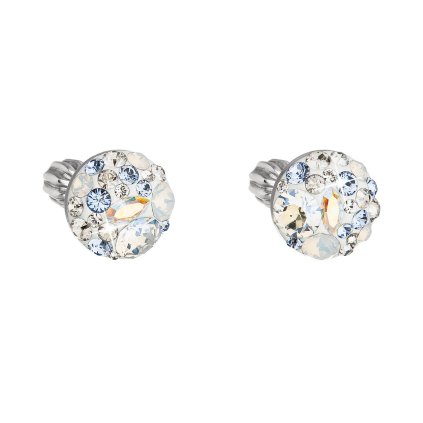 24545 stribrne nausnice pecka s krystaly swarovski modre kulate 31336 3 light sapphire