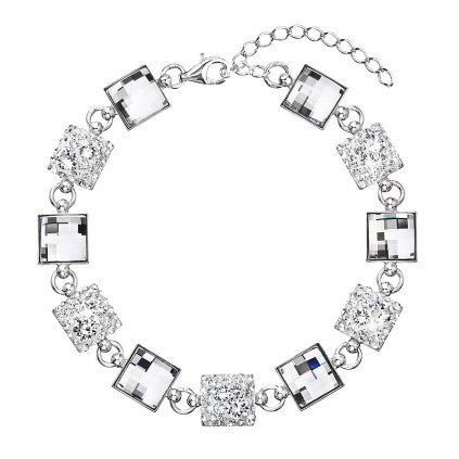 24674 stribrny naramek se swarovski krystaly bily 33047 1