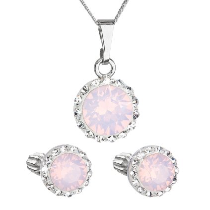 24761 sada sperku s krystaly swarovski nausnice retizek a privesek ruzove opalove kulate 39352 7