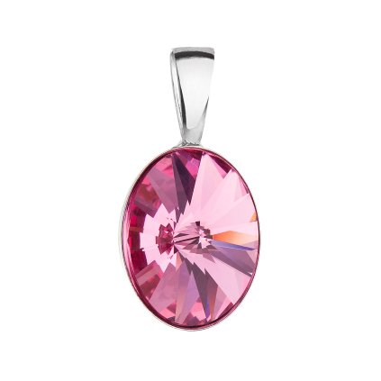 24782 stribrny privesek s krystalem swarovski ruzovy oval 34245 3