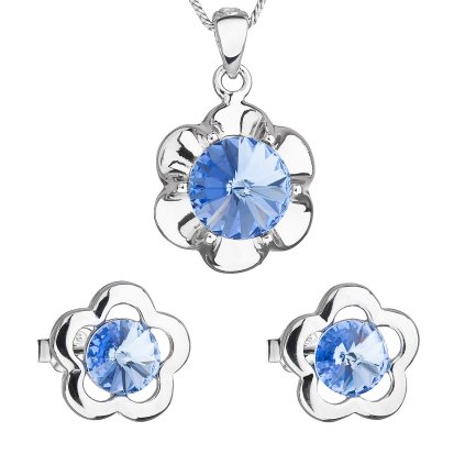 26048 sada sperku s krystaly swarovski nausnice retizek a privesek modra kyticka 39173 3