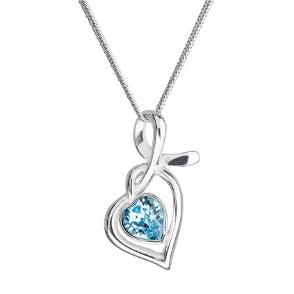 26468 stribrny nahrdelnik se swarovski krystaly srdce modre 32071 3