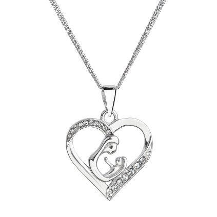 26522 stribrny nahrdelnik matka a dite se swarovski krystaly bily 32073 1