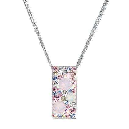 26537 stribrny nahrdelnik se swarovski krystaly ruzovy obdelnik 32074 3 magic rose