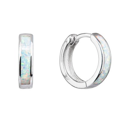 27899 stribrne nausnice kruhy se syntetickym opalem bile 11402 1 white