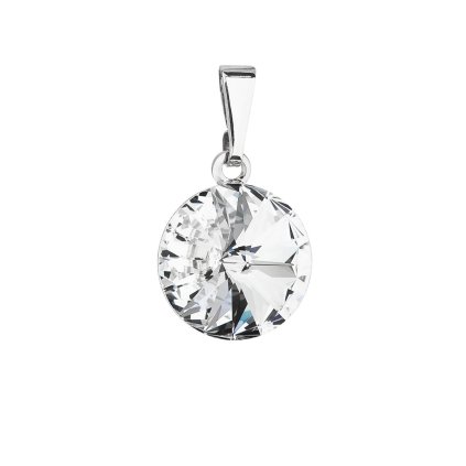 28187 privesek bizuterie s preciosa krystaly bily kulaty 54001 1 crystal