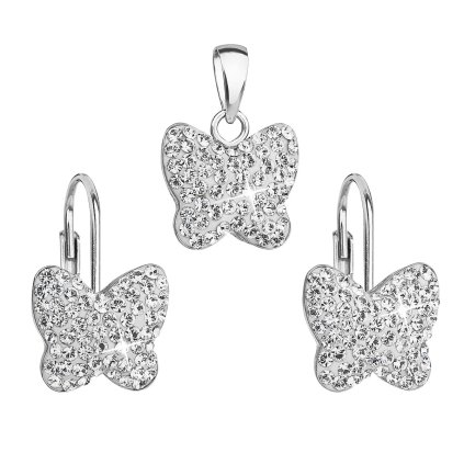 28217 sada sperku s krystaly preciosa nausnice a privesek bily motyl 39144 1 crystal