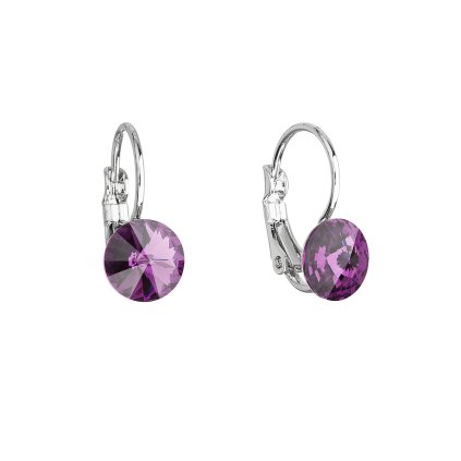 28295 nausnice bizuterie s preciosa krystaly fialove kulate 51031 3 amethyst