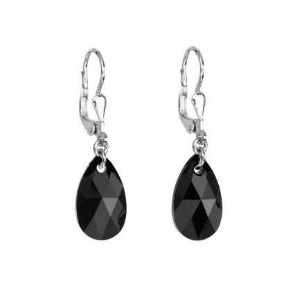 28625 stribrne nausnice visaci s krystaly swarovski cerne 71161 3 jet