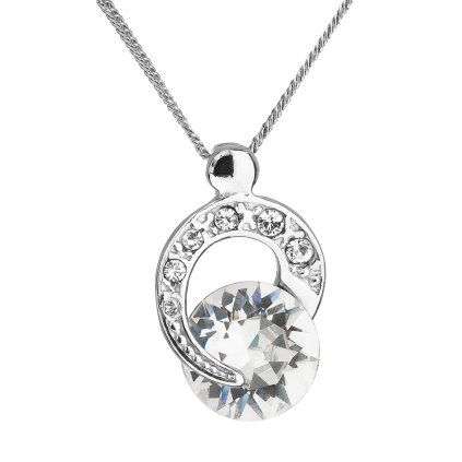 28982 stribrny nahrdelnik s krystaly preciosa bily kulaty 32048 1 crystal