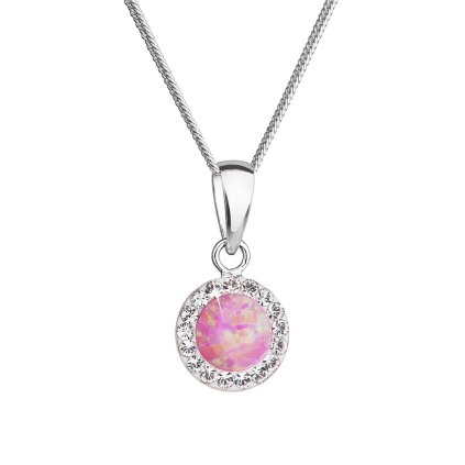 29012 nahrdelnik se syntetickym opalem a krystaly preciosa ruzovy kulaty 32083 1 lt rose